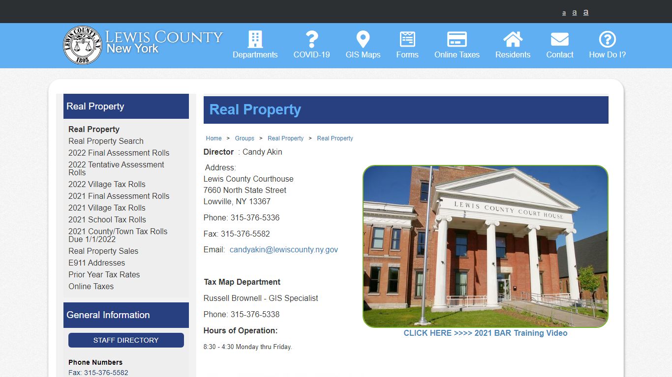 Lewis County, New York- Real Property
